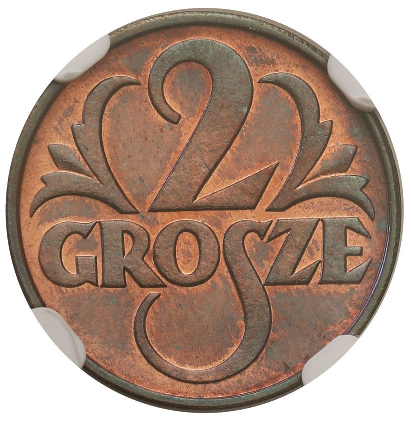 II RP. 2 grosze 1936 NGC MS66 RB